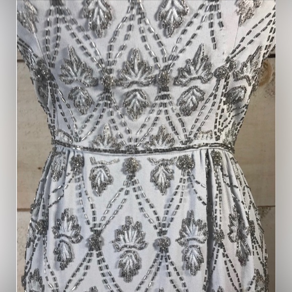 Vintage Malcolm Starr Silk Beaded Wiggle Dress - Picture 3 of 5